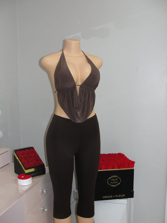 Capri Leggings *Brown*