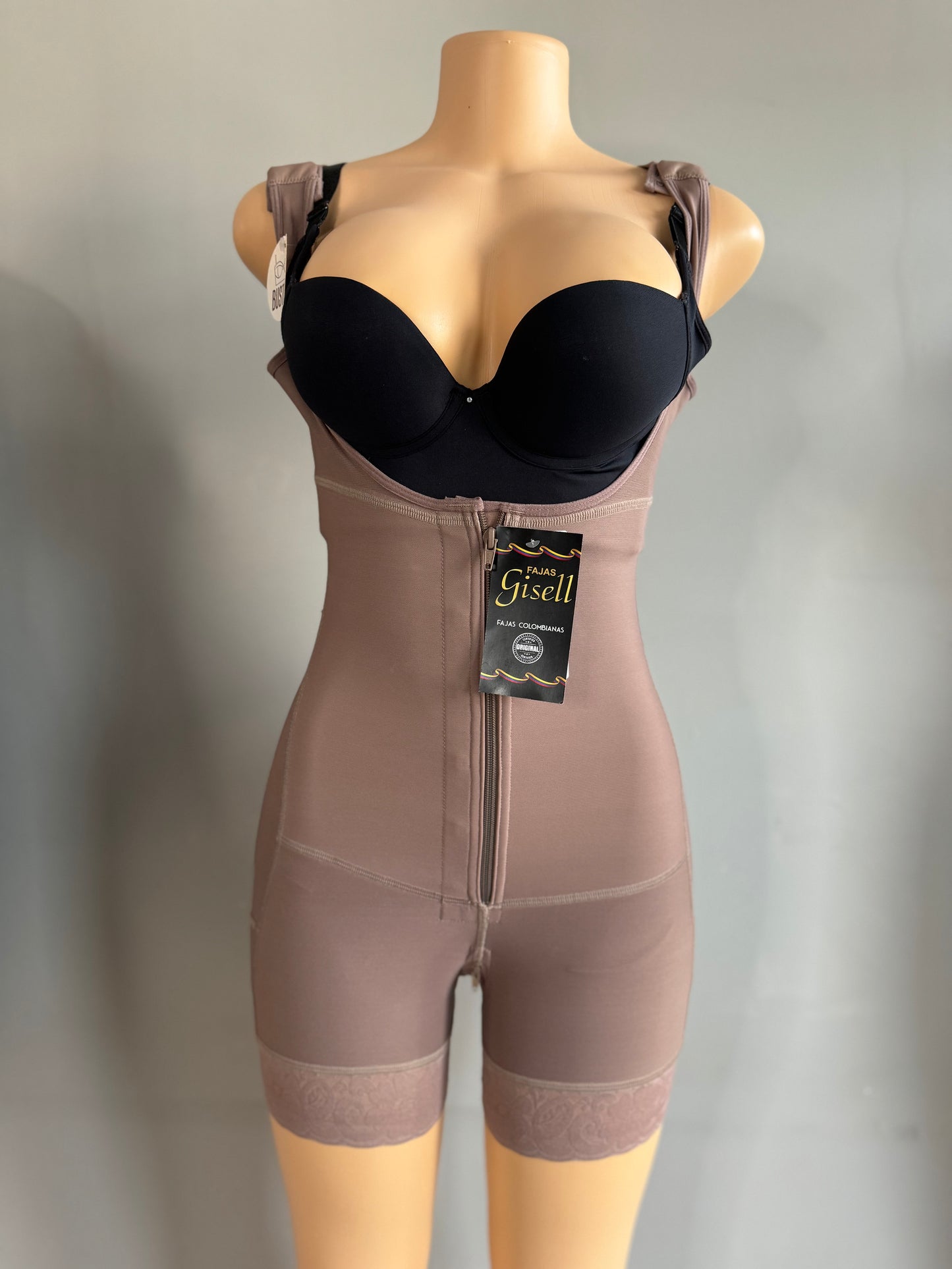 MODELO Middle Zipper Booty-lift Thick Strap Colombian Shaper