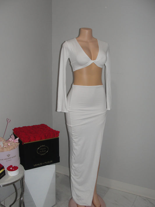 White 2 Piece Set Skirt