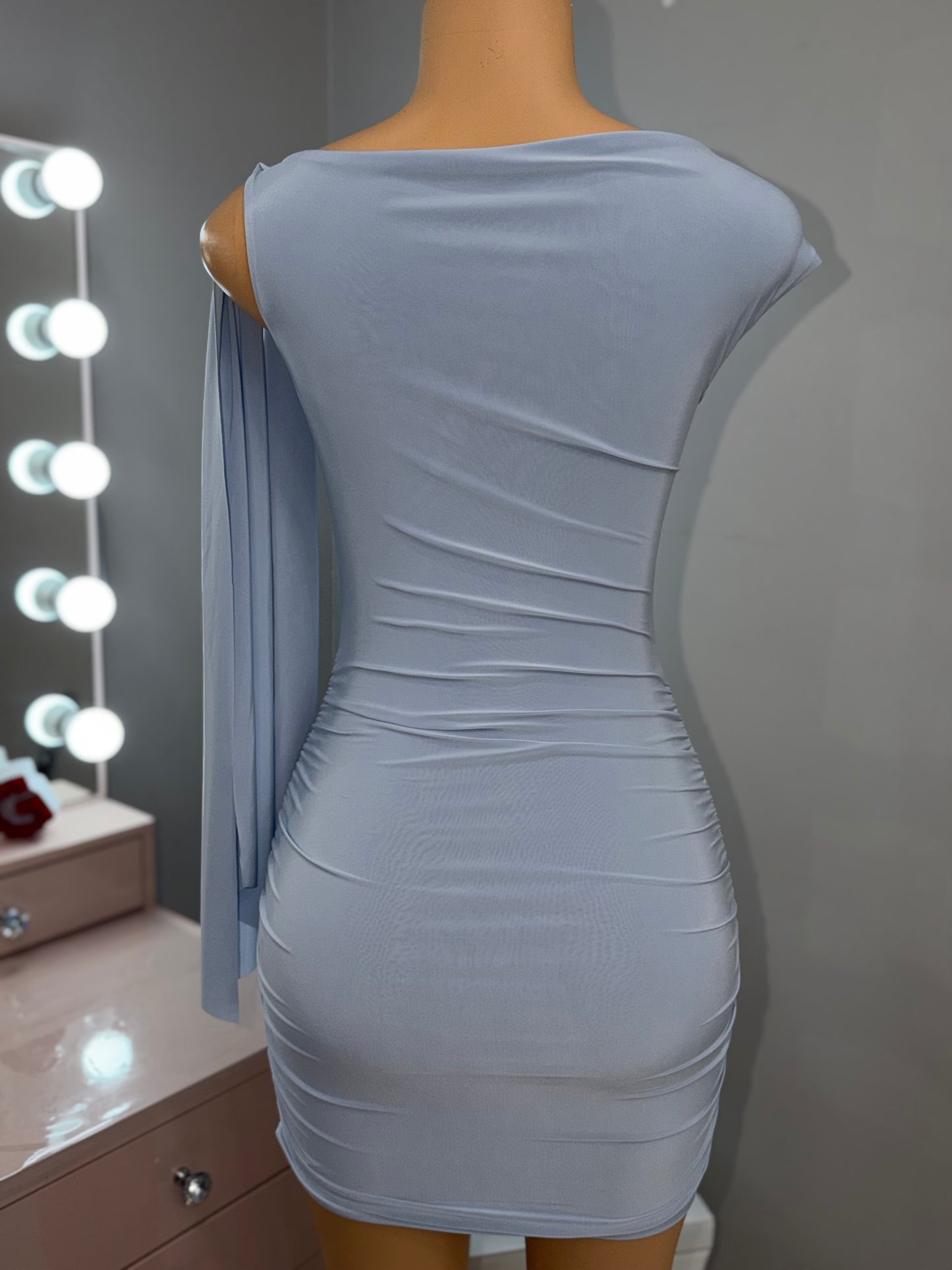 Mini dress *Yellow and Light Blue*