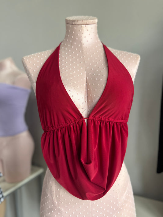 Red halter top