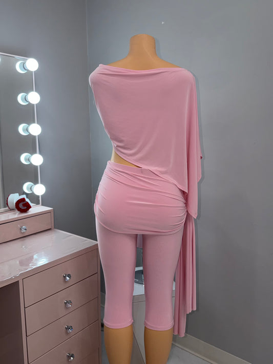 3 piece Capri Pant Set *Light Pink*