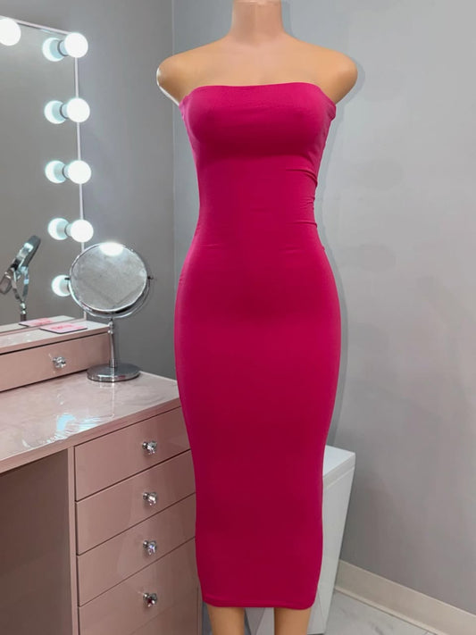 Fuchsia Midi Dress