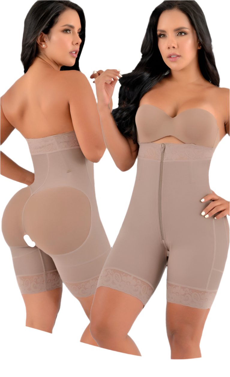 LUNA 713 0C Middle Zipper Booty Lift Lace ROUNDER BOOTY AND HIP AREA