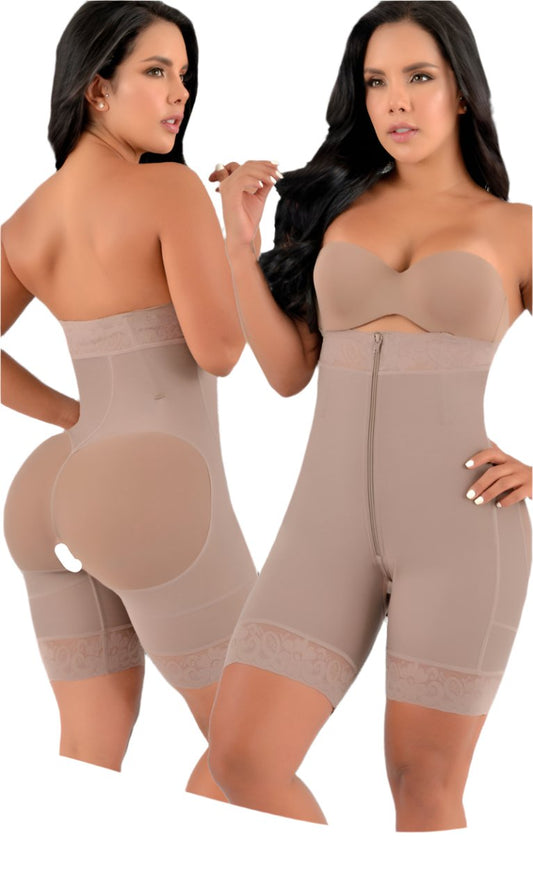 LUNA 713 0C Middle Zipper Booty Lift Lace ROUNDER BOOTY AND HIP AREA