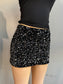 Sequins silver and black skirt