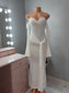 white off shoulder buttery maxi dress