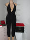 Halter Cowl Neck Jumpsuit *black*