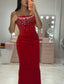 Rhinestone jewels velvet maxi dress