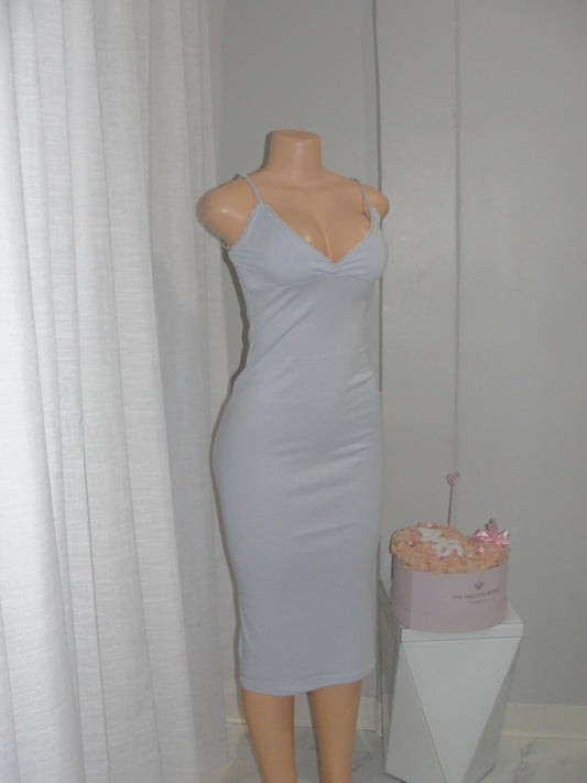 Midi Dress Lace Detail *Pink & Blue*