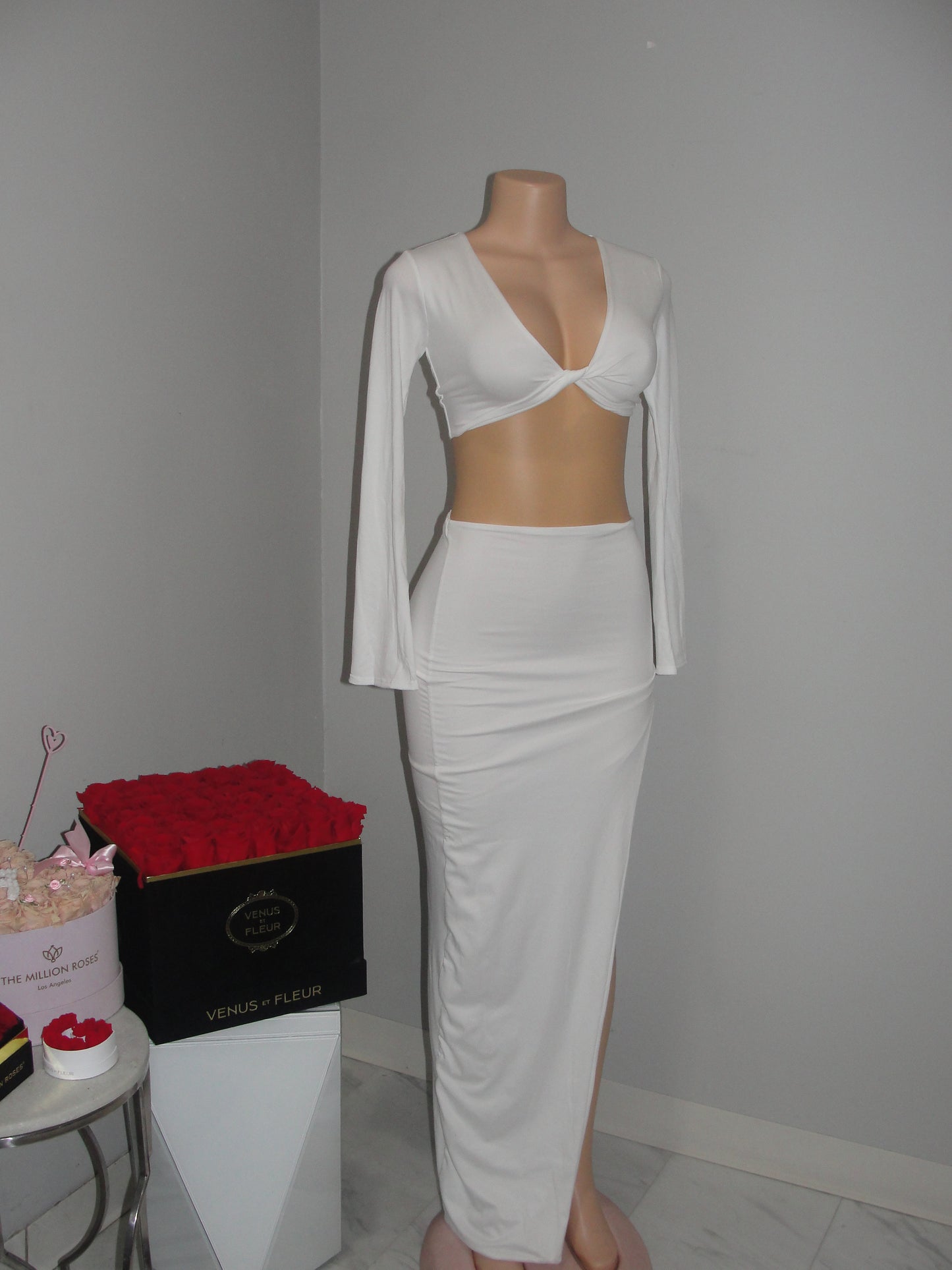White 2 Piece Set Skirt