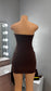 Side Gold Detail Mini Dress *brown*