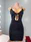 Black Ruffle Mini Dress