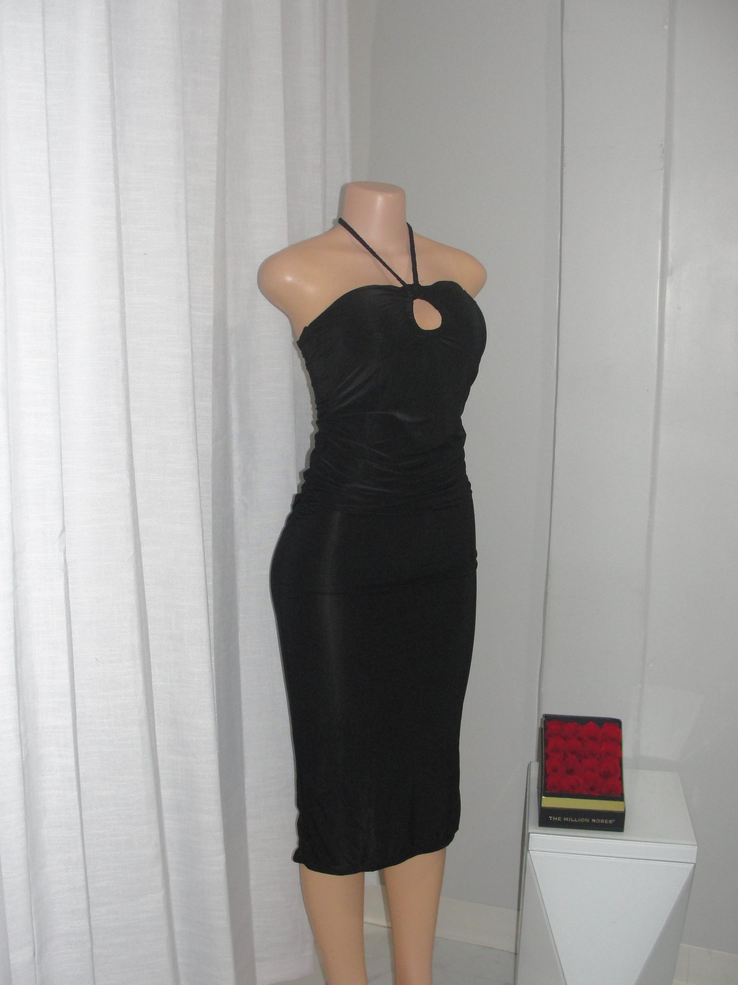 Tie Midi Dress *Black*