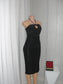 Tie Midi Dress *Black*
