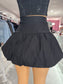 Black bubble mini skirt