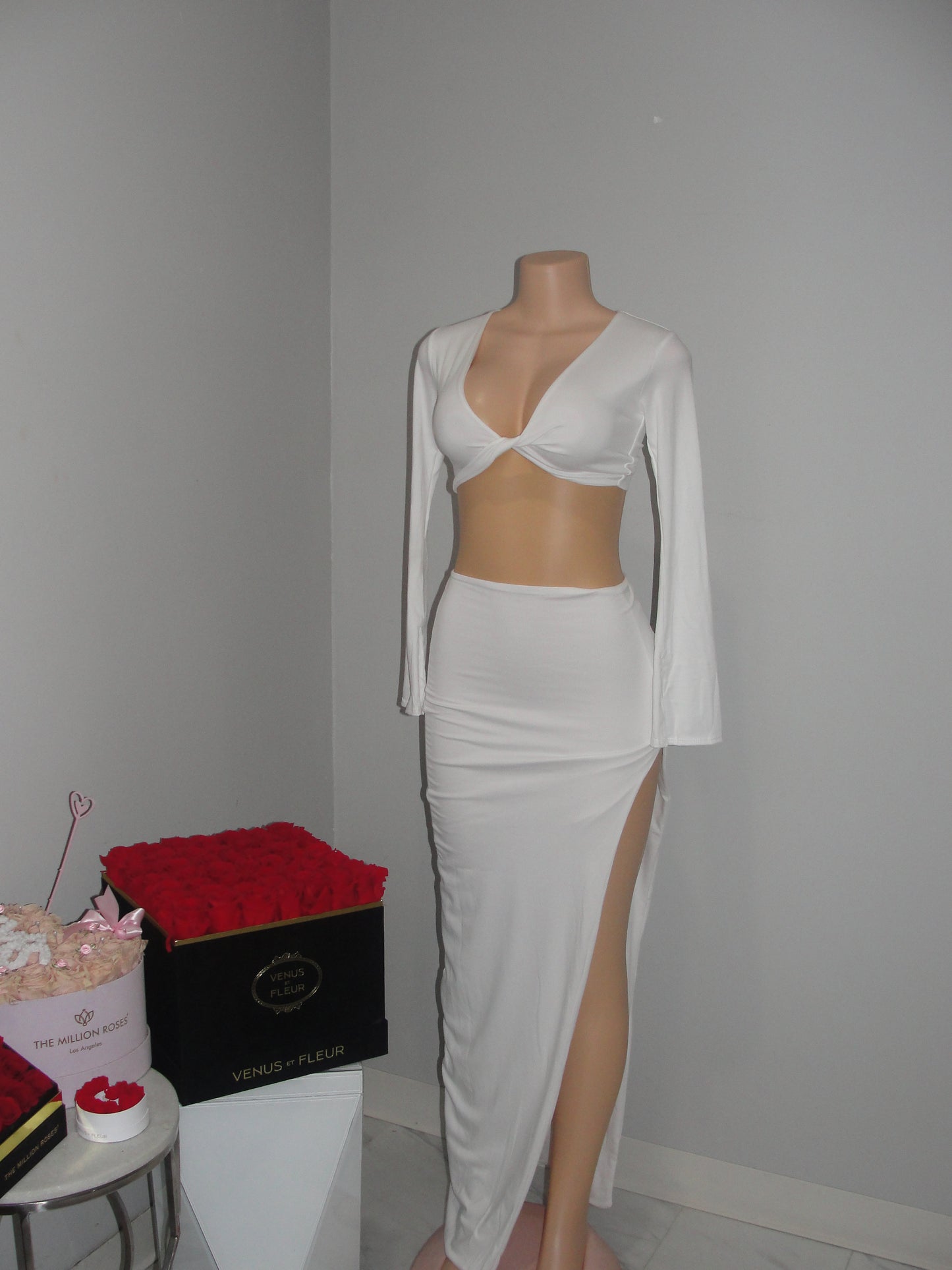 White 2 Piece Set Skirt