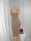 Double Layer Midi Tube Dress *mocha*