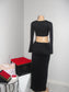 Black 2 Piece Skirt Set