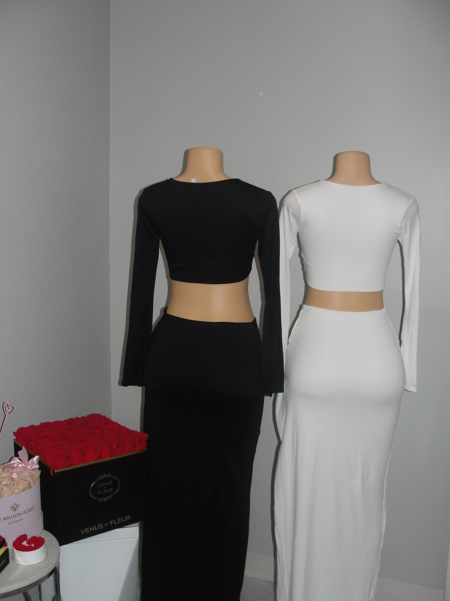 Black 2 Piece Skirt Set