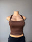 Brown halter top