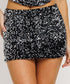 Sequins silver and black skirt