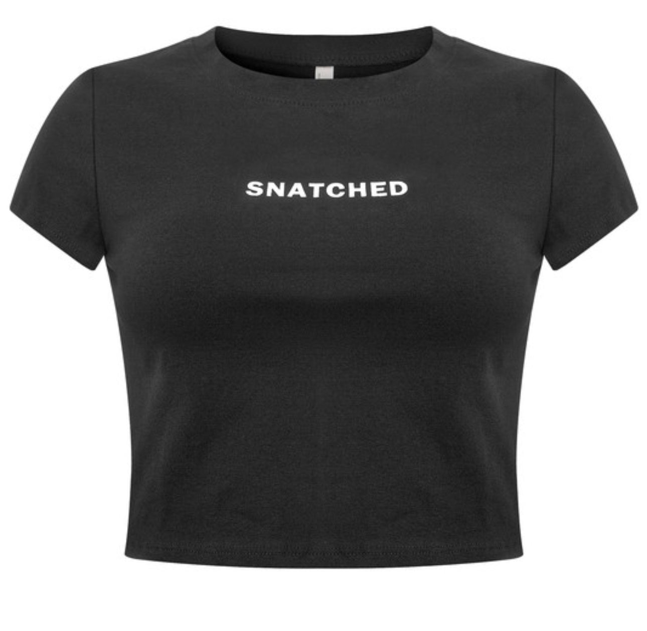 Snatched short sleeve crop top