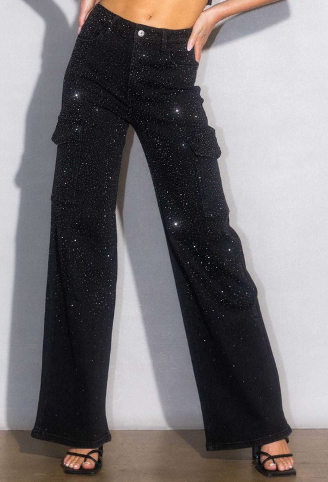 Rhinestone Cargo Pants