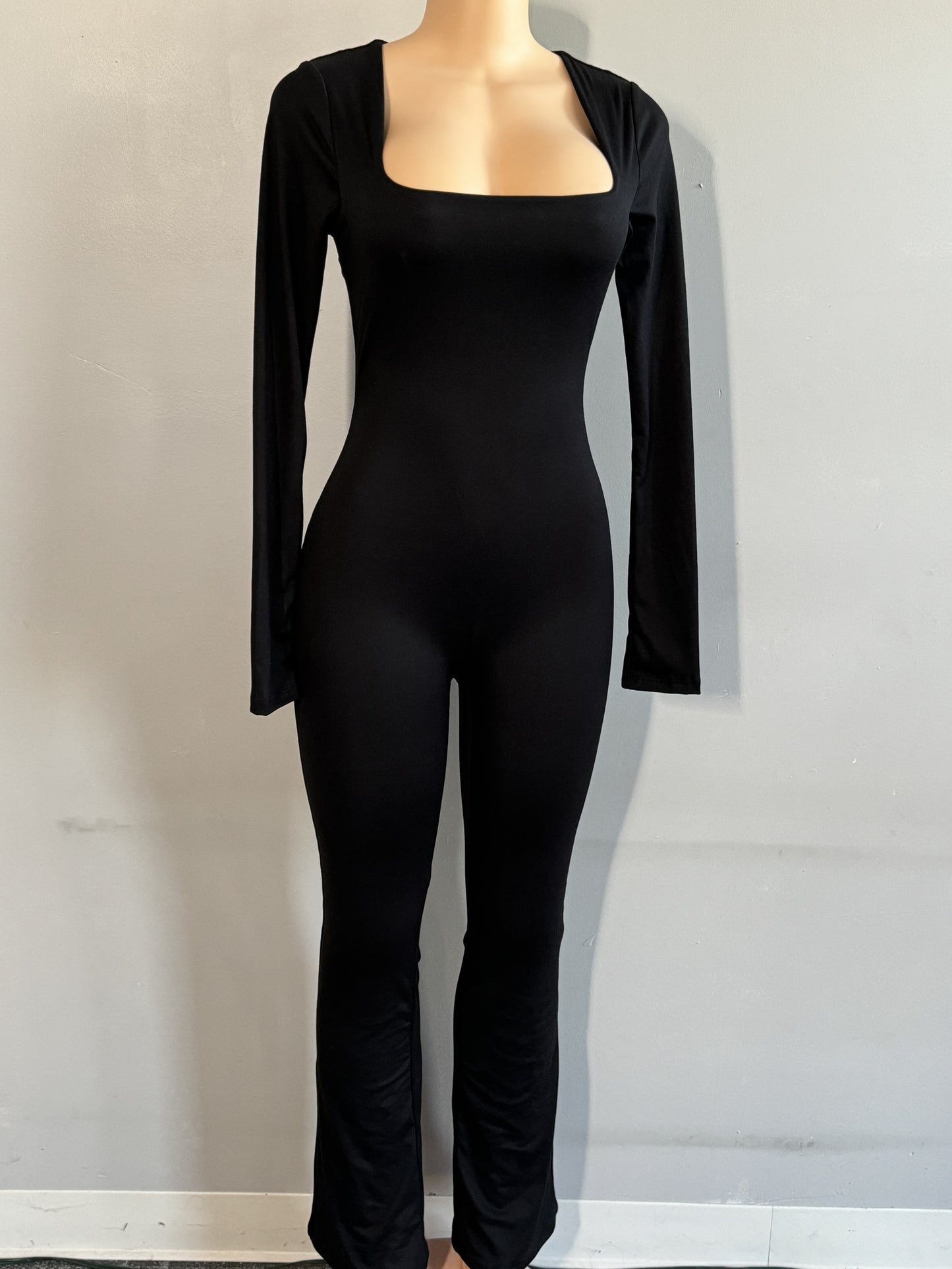 Long sleeve Jumpsuit double layer (Black)