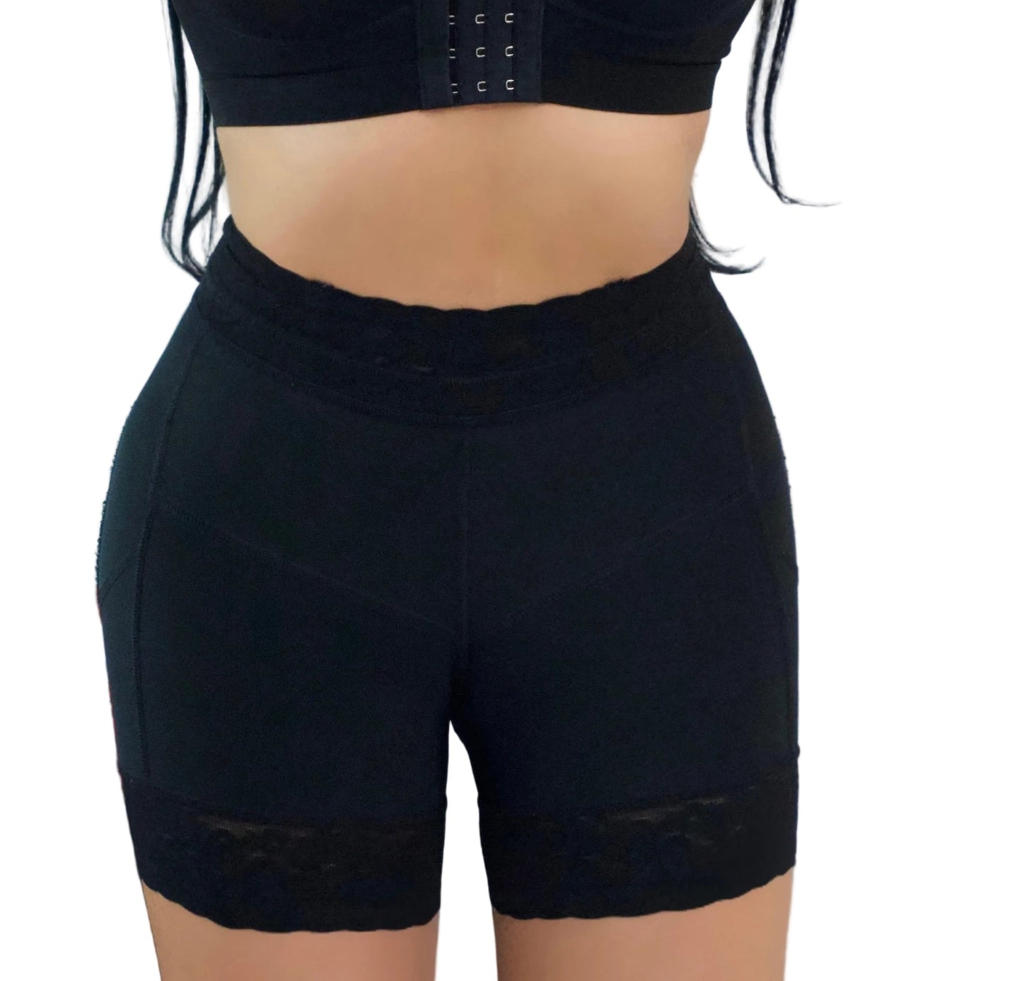 Lucia : Lace Higher compression shorts booty lift