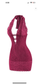 Burgundy lace mini halter dress