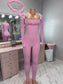 Double layer jumpsuit *Light Pink*