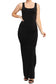 Black Slit Maxi Dress