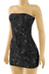 Strapless Embellished Mini Dress *pink & black*