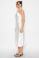 Gold Detail Satin Midi Dress *Ivory*`