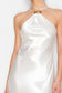 Gold Detail Satin Midi Dress *Ivory*`