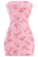 Strapless Embellished Mini Dress *pink & black*