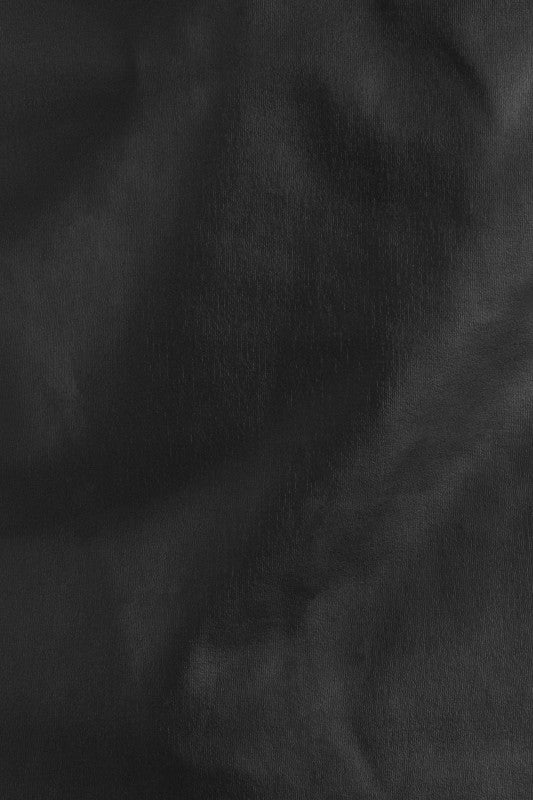 Low Waisted Faux Leather Skort