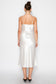 Gold Detail Satin Midi Dress *Ivory*`