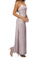 Pink Lace Leopard Halter Maxi Dress