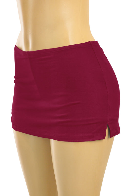 Burgundy Mini Skort