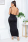 Tie Shoulder Ruched Maxi Dress *Red & Black*