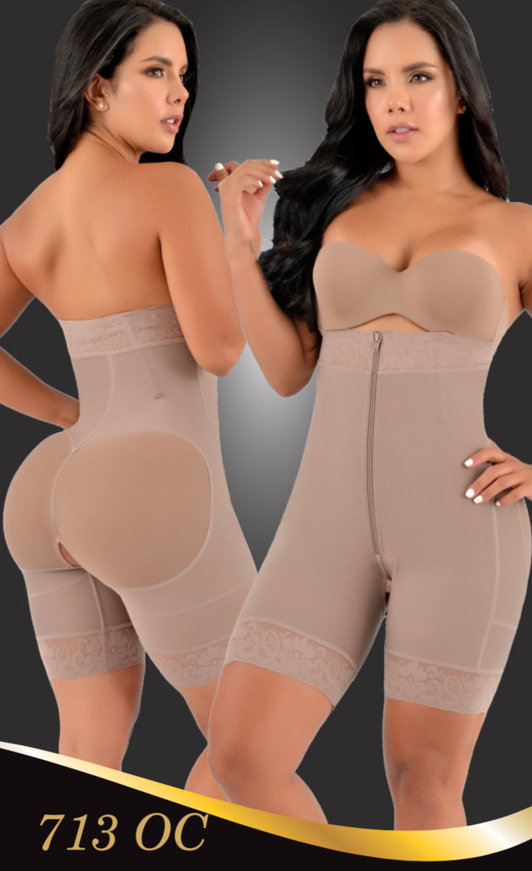 LUNA 713 0C Middle Zipper Booty Lift Lace ROUNDER BOOTY AND HIP AREA